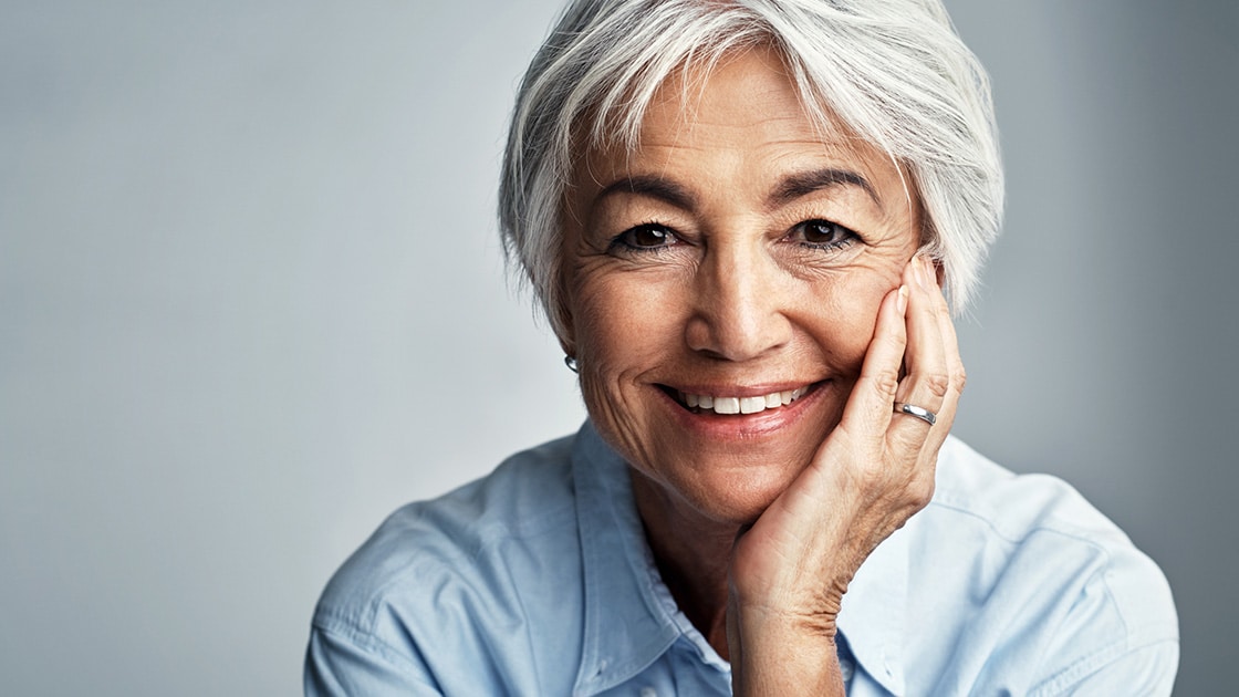 Woman Smiling Dentures